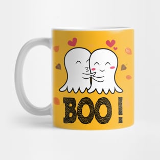 Boo! Cute Halloween Ghost Kisses Mug